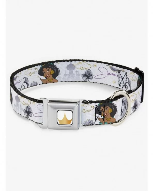 Crazy Deals Disney Aladdin Jasmine Palace Flowers Seatbelt Dog Collar $10.31 Pet Collars