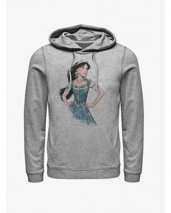 Value for Money Disney Aladdin 2019 Jasmine Sketch Hoodie $17.96 Hoodies