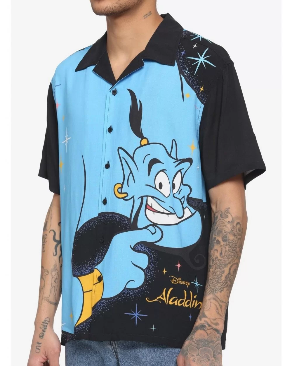 Hot Selling Our Universe Disney Aladdin Genie Woven Button-Up $8.82 Button-Up